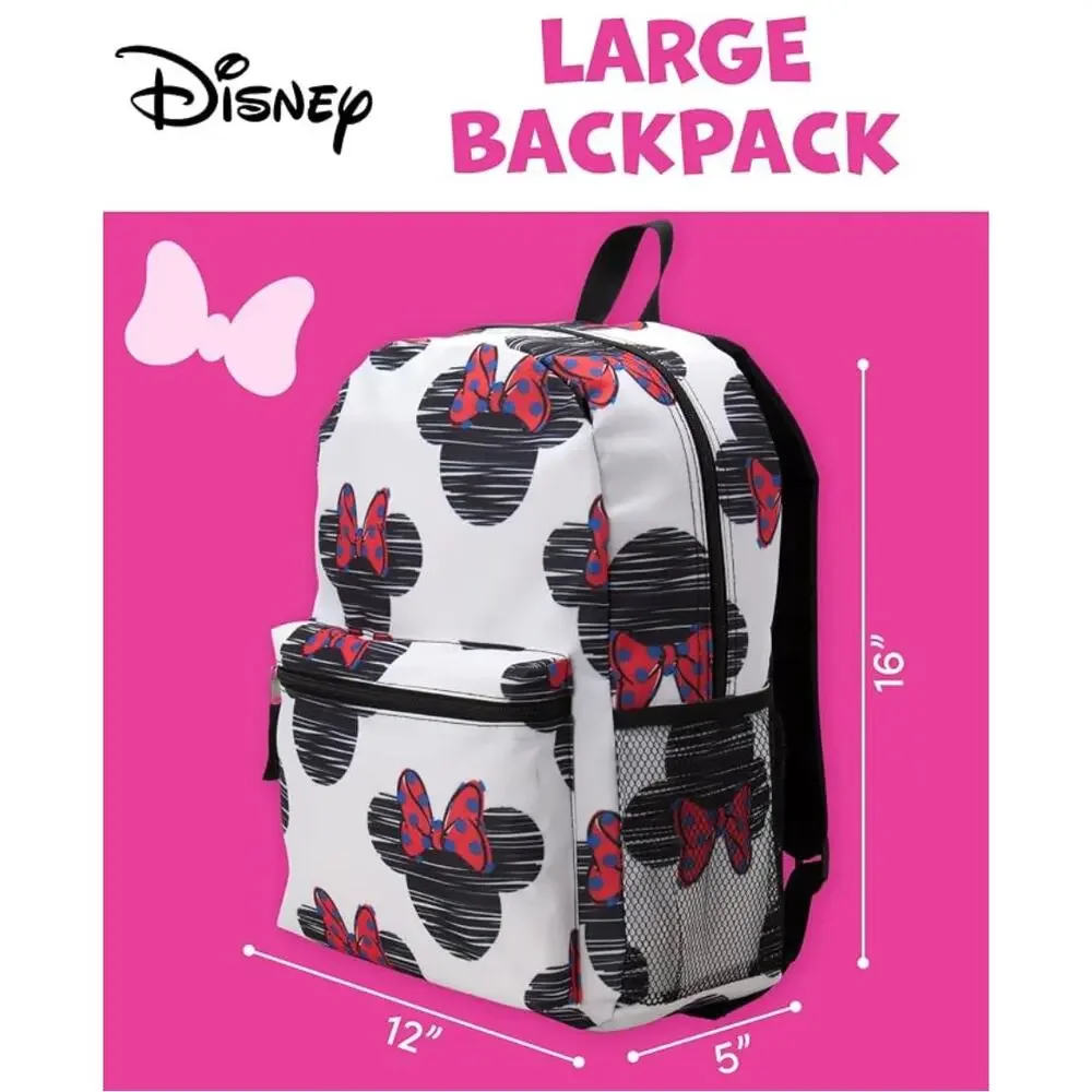 Disney Minnie Mouse Kids Backpack, Bookbag and Pen Case